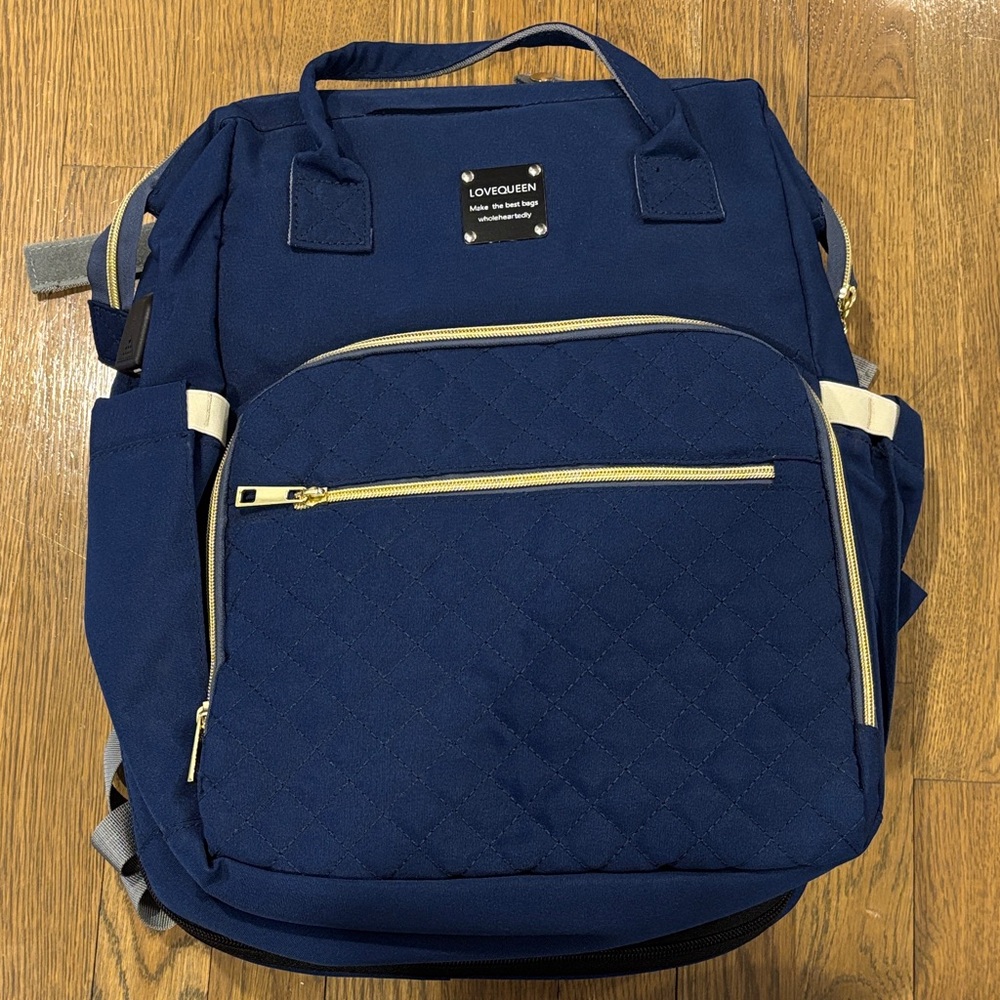 Navy Blue LOVEQUEEN Diaper Bag